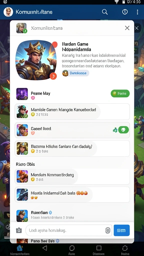 Komunitas aktif yang selalu mendukung pemain baru.