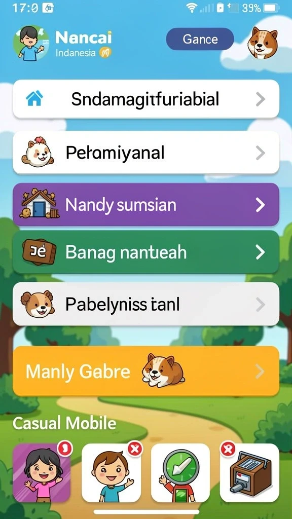 Tampilan awal game API5000 yang menarik dan penuh warna.