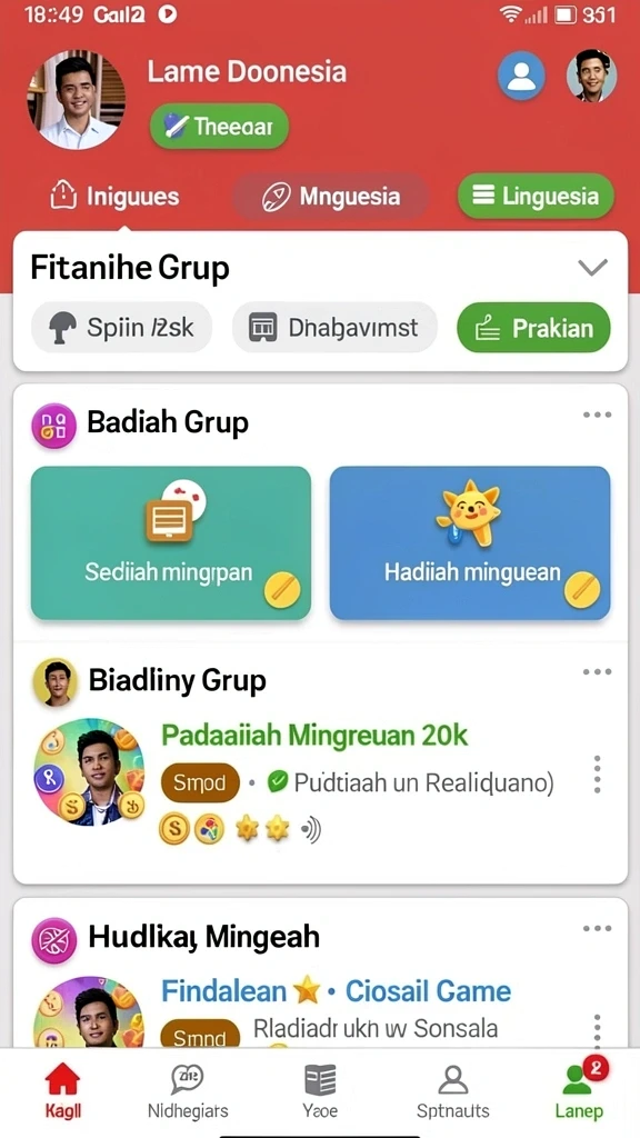 Screenshot karakter-karakter unik dalam game.