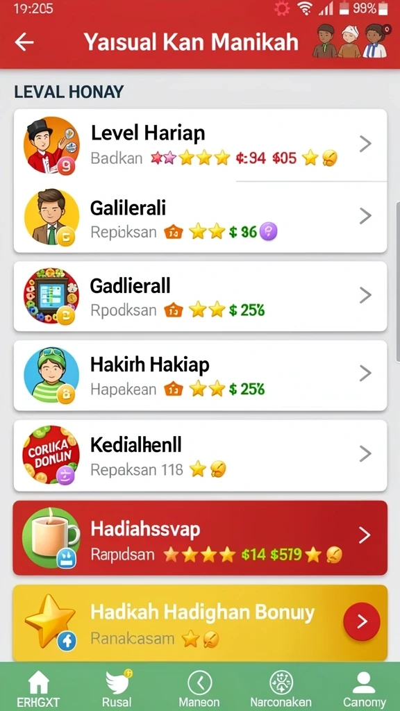 Salah satu permainan roda keberuntungan yang menarik.