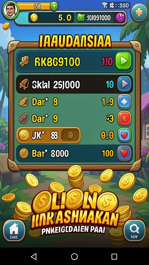 Berbagai mode permainan poker yang tersedia.