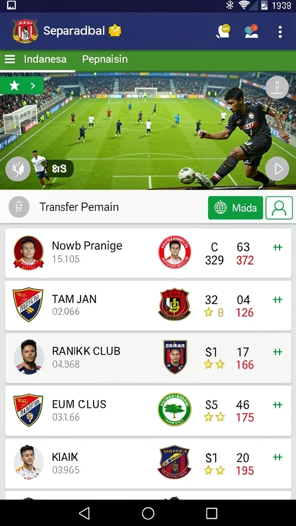 Tampilan pertandingan yang mendebarkan dan penuh aksi.