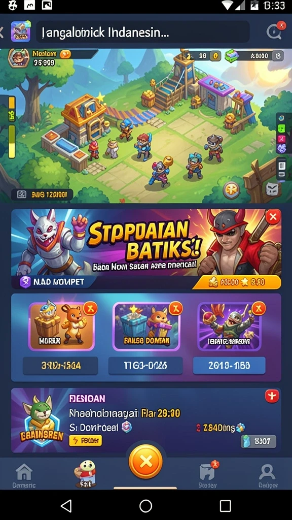 Berbagai mode permainan yang menantang dan seru.